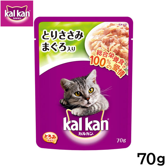 カルカン キャットフード パウチ 成猫用 とりささみ まぐろ入り 70g パテ ペースト