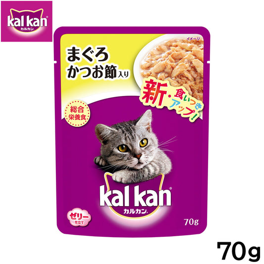 カルカン キャットフード パウチ 成猫用 まぐろ かつお節入り 70g パテ ペースト