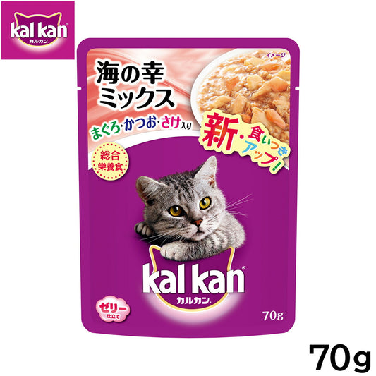 カルカン キャットフード パウチ 成猫用 海の幸ミックス まぐろ・かつお・さけ入り 70g パテ ペースト