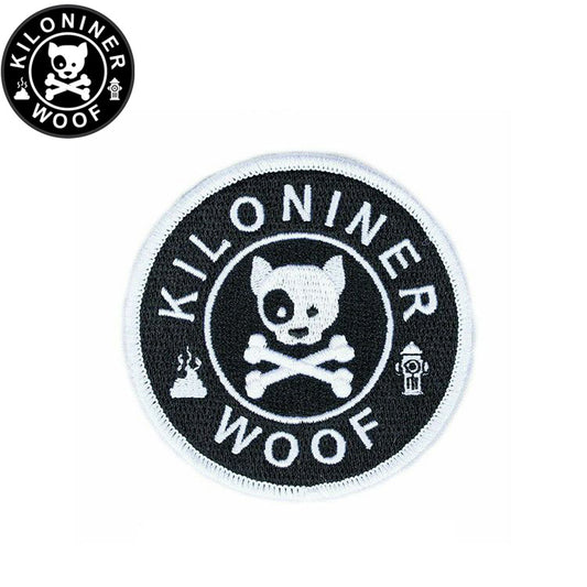KILONINER キロナイナー カスタマイズ用パッチ Mini Dog and Crossbones Patch Black/White