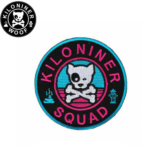 KILONINER キロナイナー カスタマイズ用パッチ Mini Dog and Crossbones Patch Pink/Turquoise