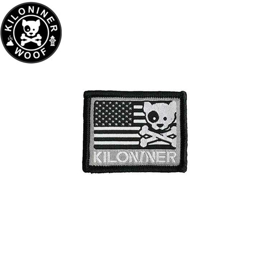 KILONINER キロナイナー カスタマイズ用パッチ Mini Freedom Crossbones Dog and Logo Patch Grey/Black