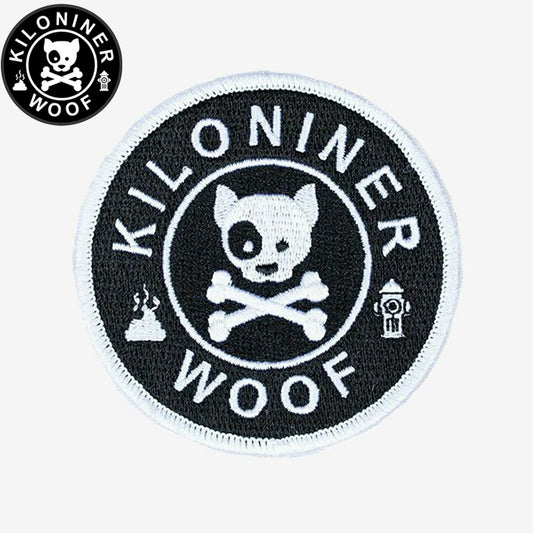 KILONINER キロナイナー カスタマイズ用パッチ Dog and Crossbones Patch Black/White