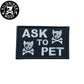KILONINER キロナイナー カスタマイズ用パッチ ASK TO PET SKULL Patch Black