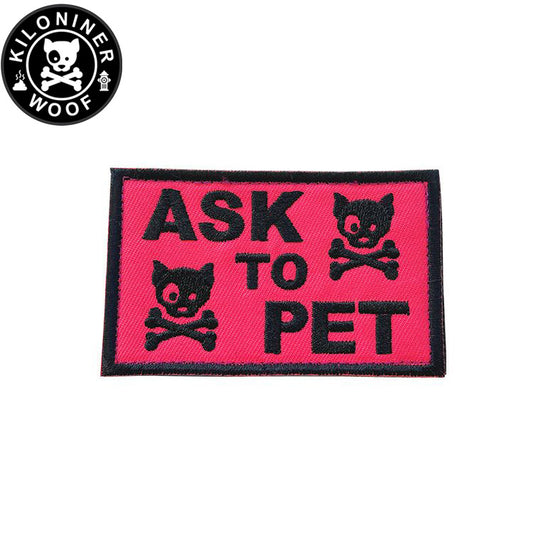 KILONINER キロナイナー カスタマイズ用パッチ ASK TO PET SKULL Patch Pink