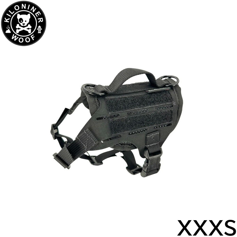 KILONINER キロナイナー M4 Tactical MOLLE Vest Laser Cut M4タクティカルモールベストレーザーカット ハーネス XXXS Black【送料無料】