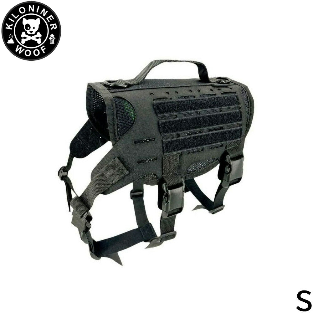 KILONINER キロナイナー M4 Tactical MOLLE Vest Laser Cut M4タクティカルモールベストレーザーカット ハーネス S Black【送料無料】