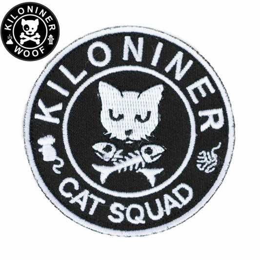 KILONINER キロナイナー カスタマイズ用パッチ CAT SQUAD Patch Black/White