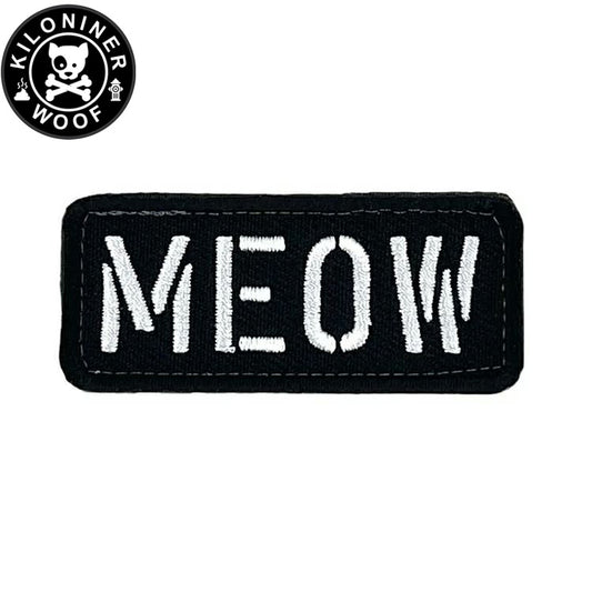KILONINER キロナイナー カスタマイズ用パッチ MEOW Stencil Patch Black/White