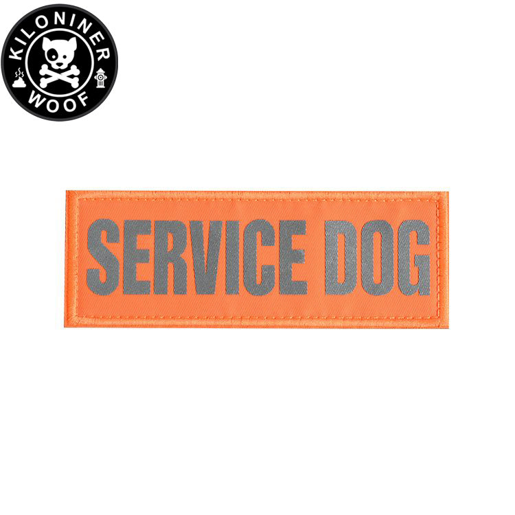 KILONINER キロナイナー カスタマイズ用パッチ Reflective High Visibility SERVICE DOG Patch Orange