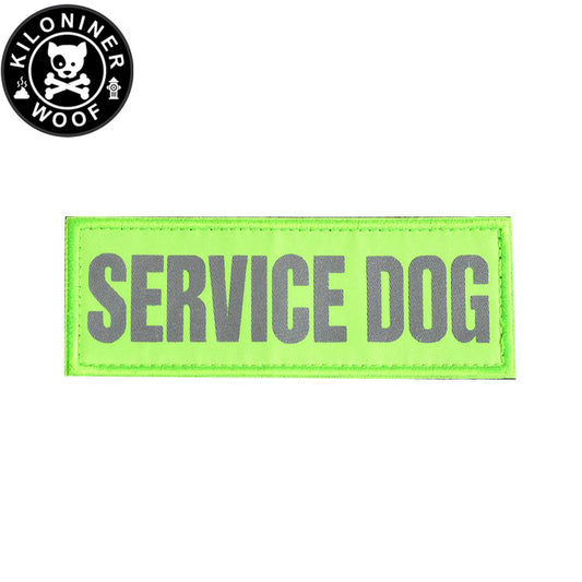 KILONINER キロナイナー カスタマイズ用パッチ Reflective High Visibility SERVICE DOG Patch Green