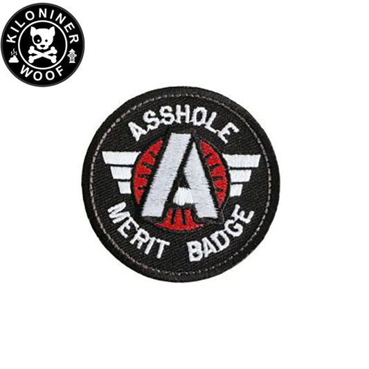 KILONINER キロナイナー カスタマイズ用パッチ Asshole Merit Badge Round Patch