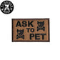 KILONINER キロナイナー カスタマイズ用パッチ ASK TO PET SKULL Patch Brown