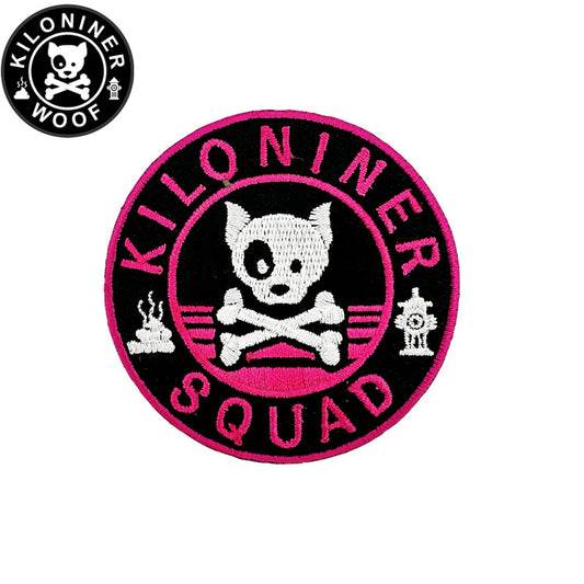 KILONINER キロナイナー カスタマイズ用パッチ Dog and Crossbones Patch Pink/Black