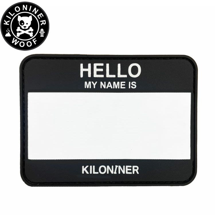 KILONINER キロナイナー カスタマイズ用パッチ Name Tag Black