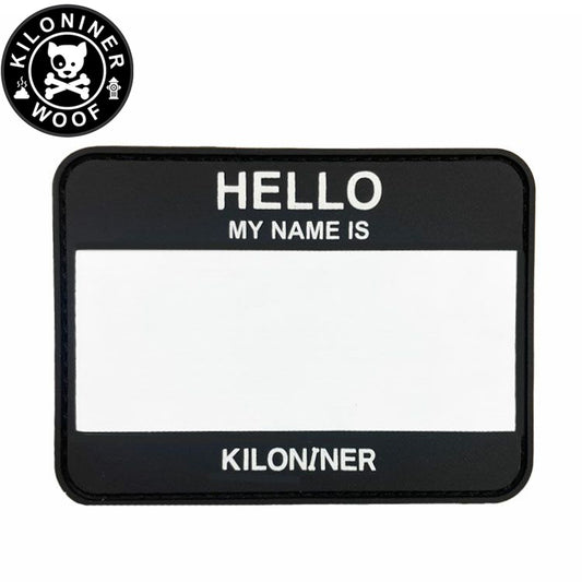 KILONINER キロナイナー カスタマイズ用パッチ Name Tag Black