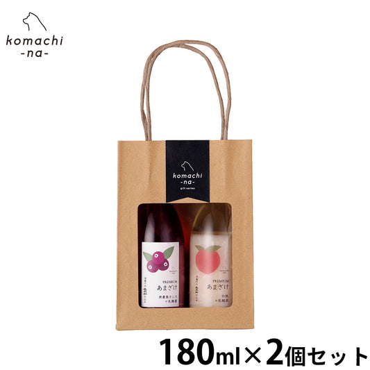 komachi-na- (こまちな) 犬用おやつ プレミアムあまざけセットB(白桃と無農薬カシス) 180ml×2