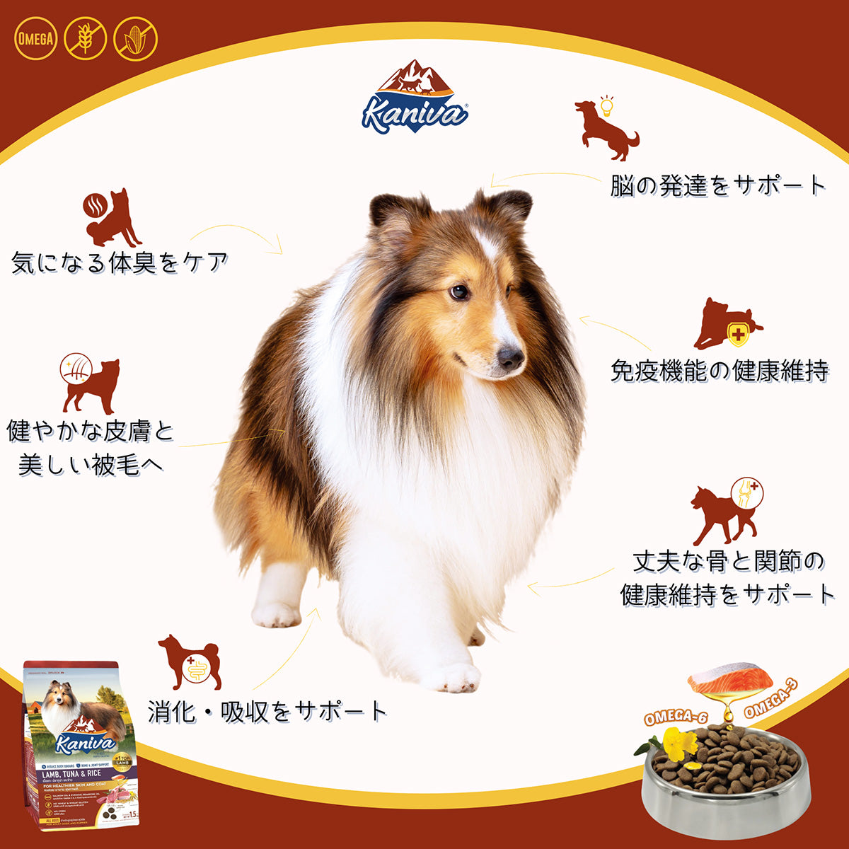 Kaniva カニワ ラム ツナ＆ライス ドッグフード 1.5kg×6個
