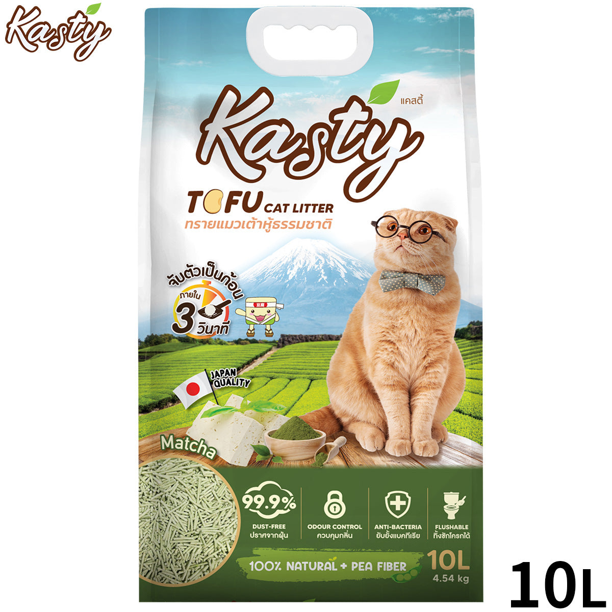 Kaniva カニワ Kasty キャスティー 豆腐猫砂 抹茶（マッチャ） 10L（4.54kg）