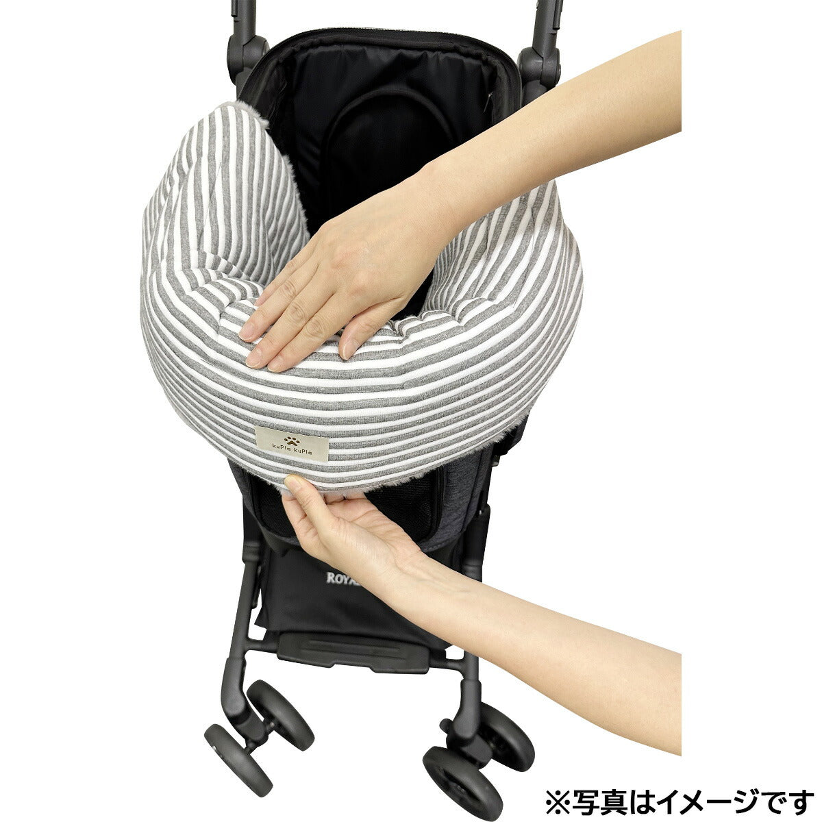 kuPla kuPla クプラクプラ ワンちゃんのカートクッション リバーシブル ピンク
