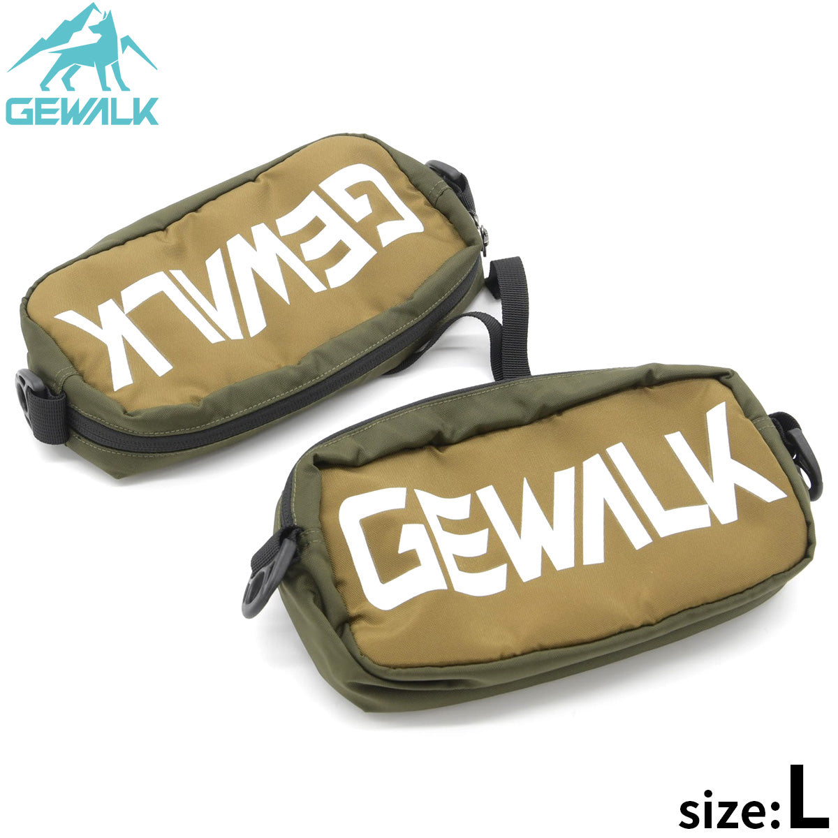 ジウォーク GEWALK サドルバッグ エコ L カーキ【送料無料】