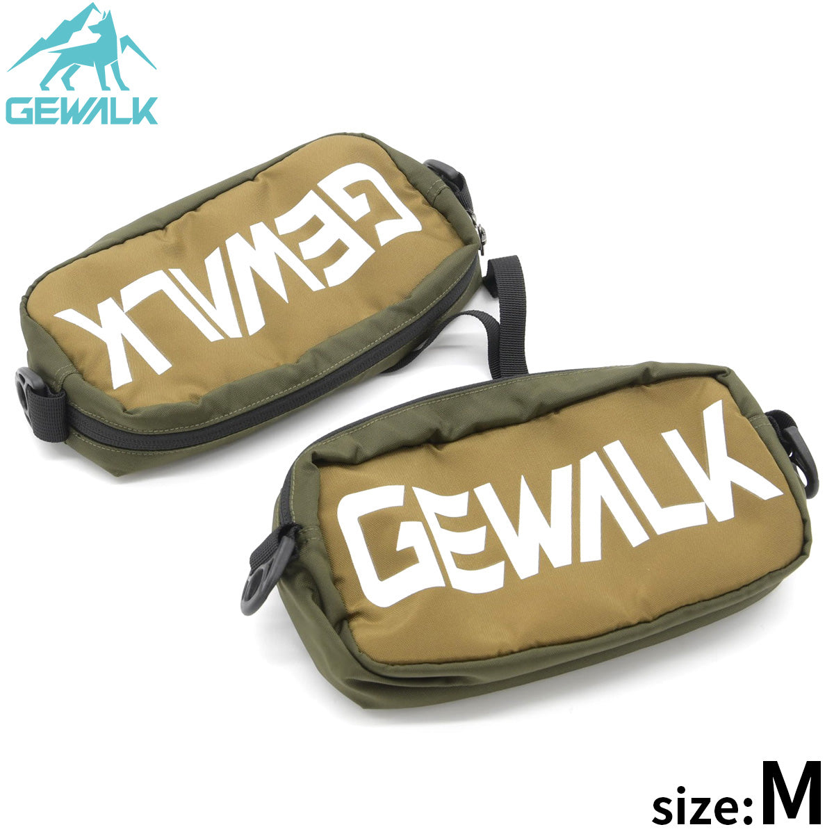 ジウォーク GEWALK サドルバッグ エコ M カーキ