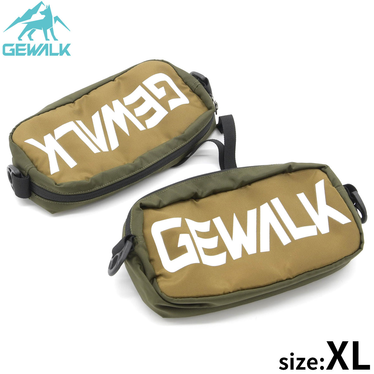 ジウォーク GEWALK サドルバッグ エコ XL カーキ【送料無料】