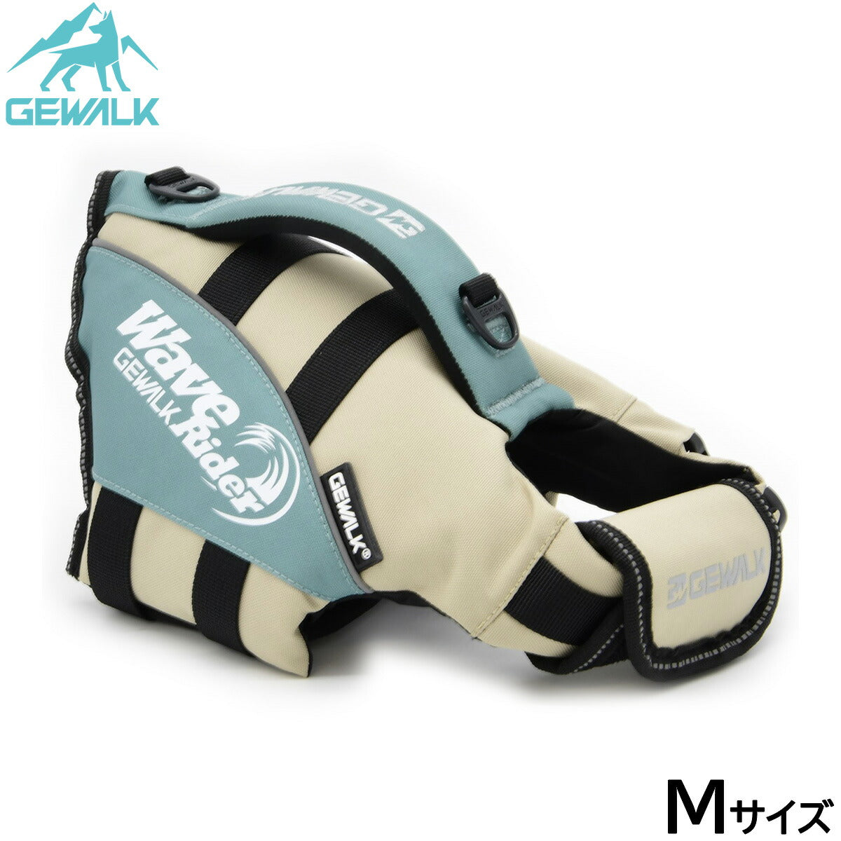 ジウォーク GEWALK ウェーブライダー エコ ライフジャケット 犬用 M ブルー
