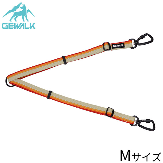 ジウォーク GEWALK GW ダブル リーシュ エコ 2頭引きリード M オレンジ