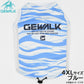 ジウォーク GEWALK ウェーブ プリント アクティブ クーリング タンクトップ 4XL ブルー