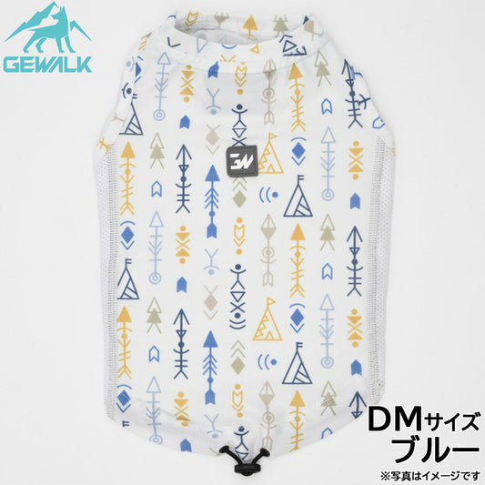 ジウォーク GEWALK ネイティブアメリカン プリント アクティブ サンシェード タンクトップ DM ブルー