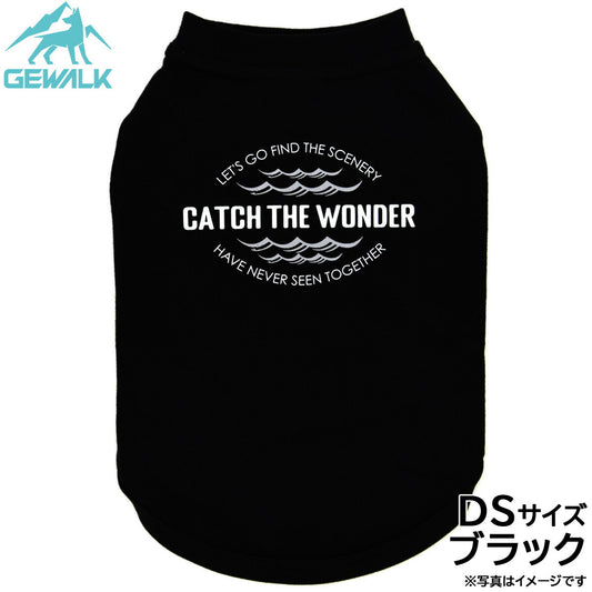 ジウォーク GEWALK センター ウェーブ プリント グラフィック Tシャツ DS ブラック