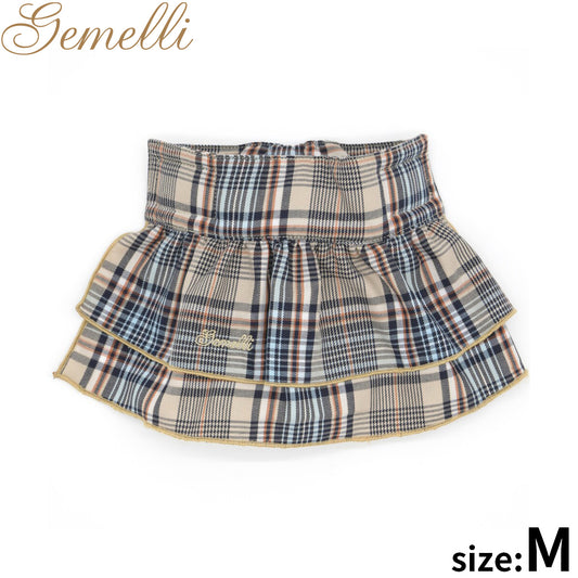 ジェメリ Gemelli クラシカルチェックマナースカート M ベージュ