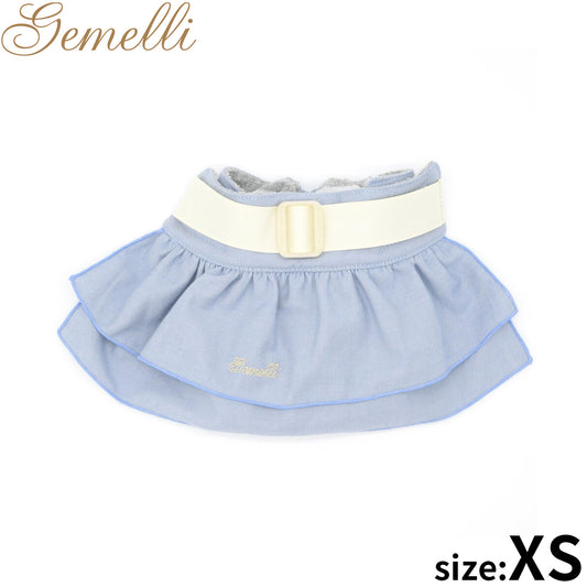 ジェメリ Gemelli デニムマナースカート XS ペールブルー