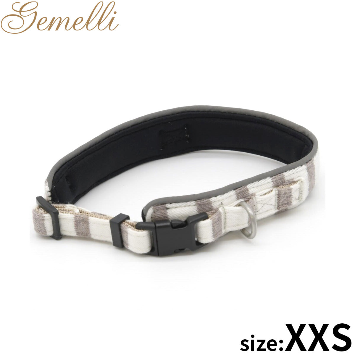 ジェメリ Gemelli ナチュラルボーダーカラー（首輪） XXS ベージュ