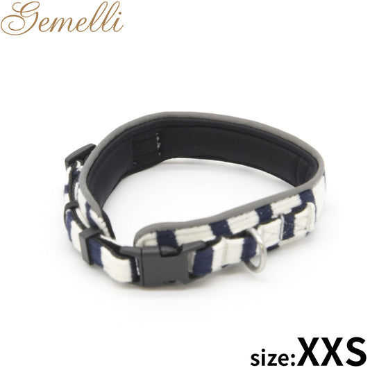 ジェメリ Gemelli ナチュラルボーダーカラー(首輪) XXS ブラック