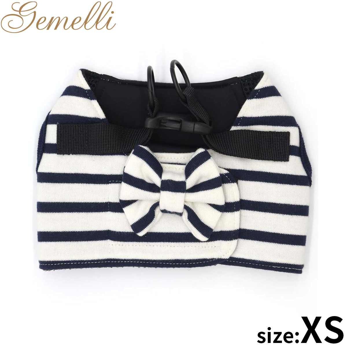 ジェメリ Gemelli ナチュラルボーダーハーネス XS ブラック