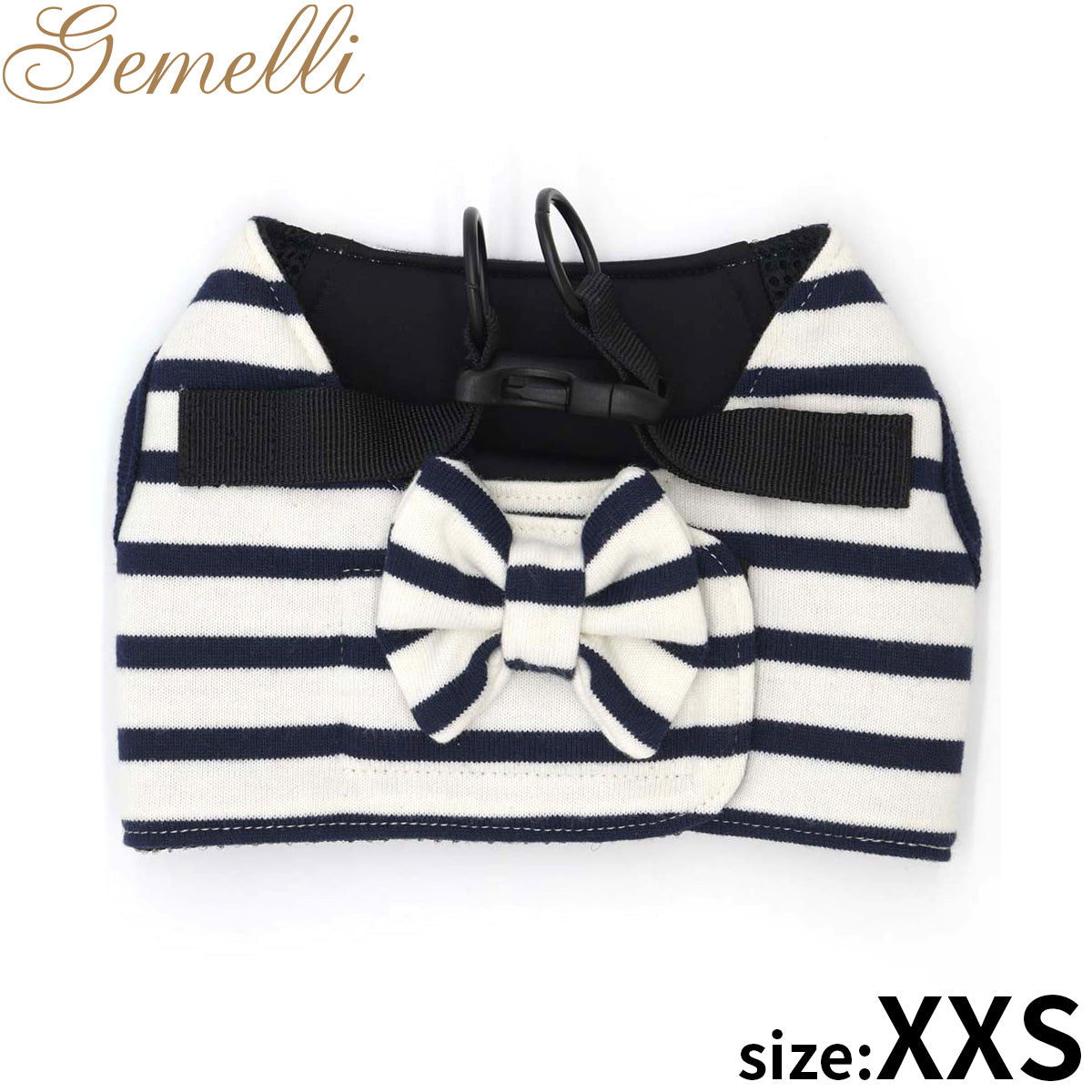 ジェメリ Gemelli ナチュラルボーダーハーネス XXS ブラック