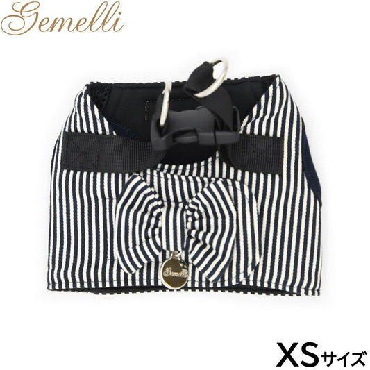 ジェメリ Gemelli 抗菌多機能ストライプハーネス XS ネイビー