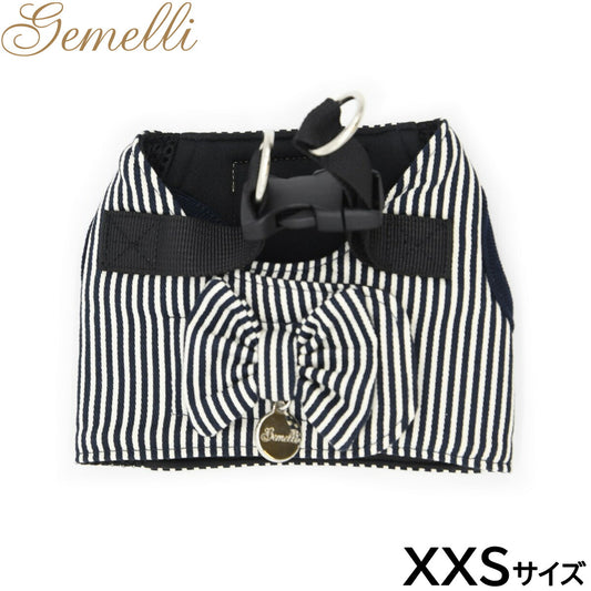 ジェメリ Gemelli 抗菌多機能ストライプハーネス XXS ネイビー