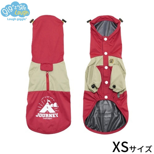 ラフギーグル LOUGH GIGGLE オールウェザー スヌードジャケット 犬服 XS レッド