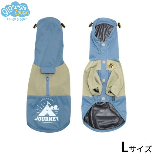 ラフギーグル LOUGH GIGGLE オールウェザー スヌードジャケット 犬服 L ブルー