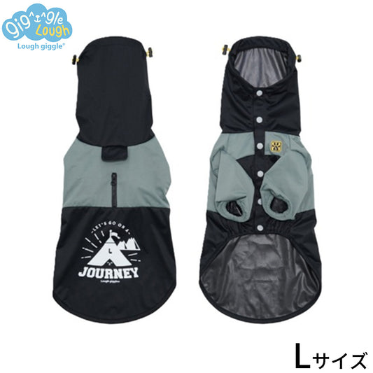ラフギーグル LOUGH GIGGLE オールウェザー スヌードジャケット 犬服 L ブラック