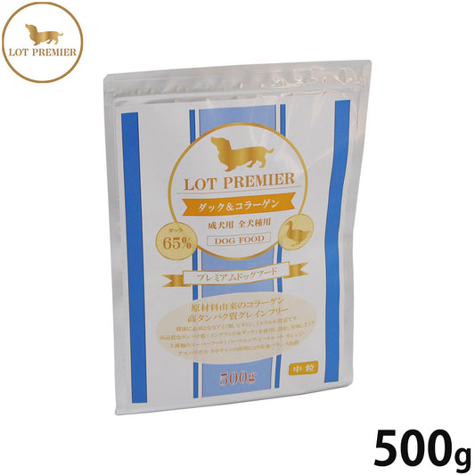 ロットプレミア ドッグフード ダック&コラーゲン 中粒 500g