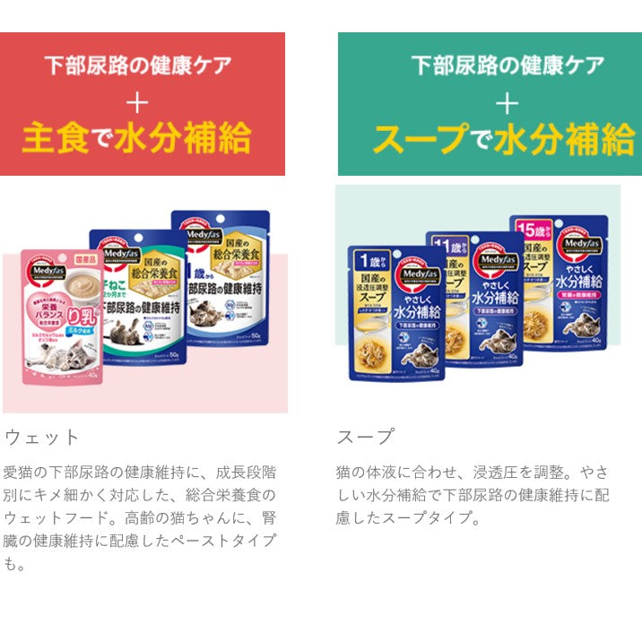 メディファス キャットフード 室内猫 毛玉ケアプラス 11歳から チキン＆フィッシュ味 2.7kg（450g×6）×4個セット【送料無料】 猫