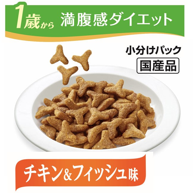 メディファス キャットフード 満腹感ダイエット 1歳から チキン＆フィッシュ味 2.7kg（450g×6） 猫