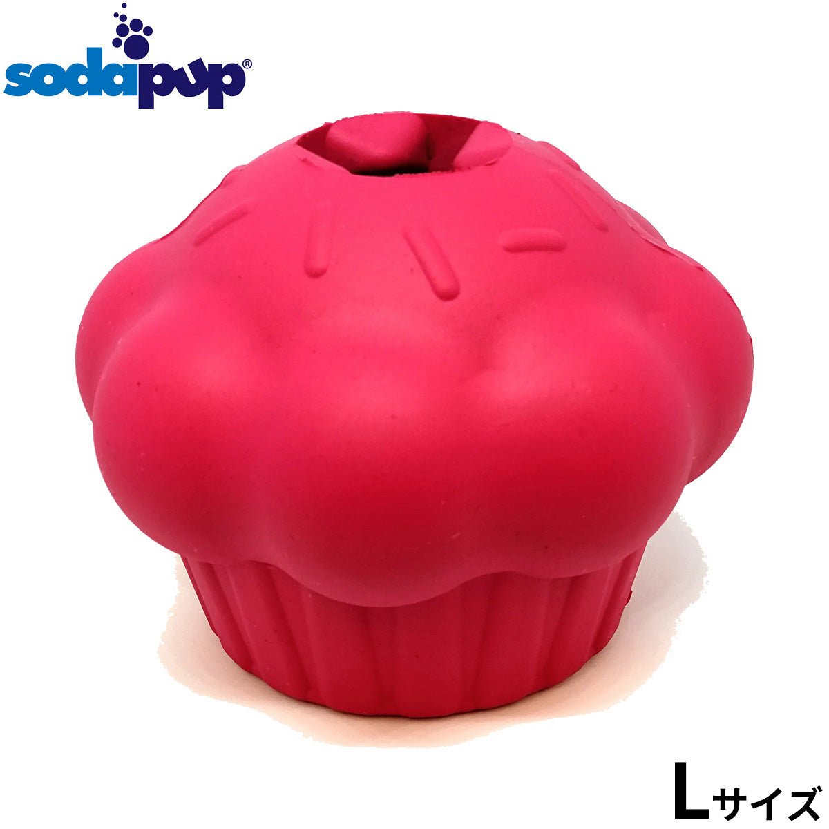 ソダパップ チュートイ＆トリートディスペンサー MKB ラバートイ カップケーキ L ピンク【送料無料】