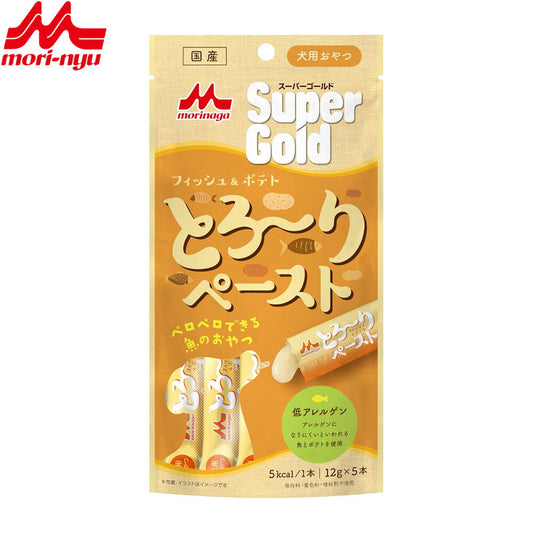 森乳サンワールド 犬用おやつ スーパーゴールド フィッシュ&ポテト とろ~りペースト 12g×5本
