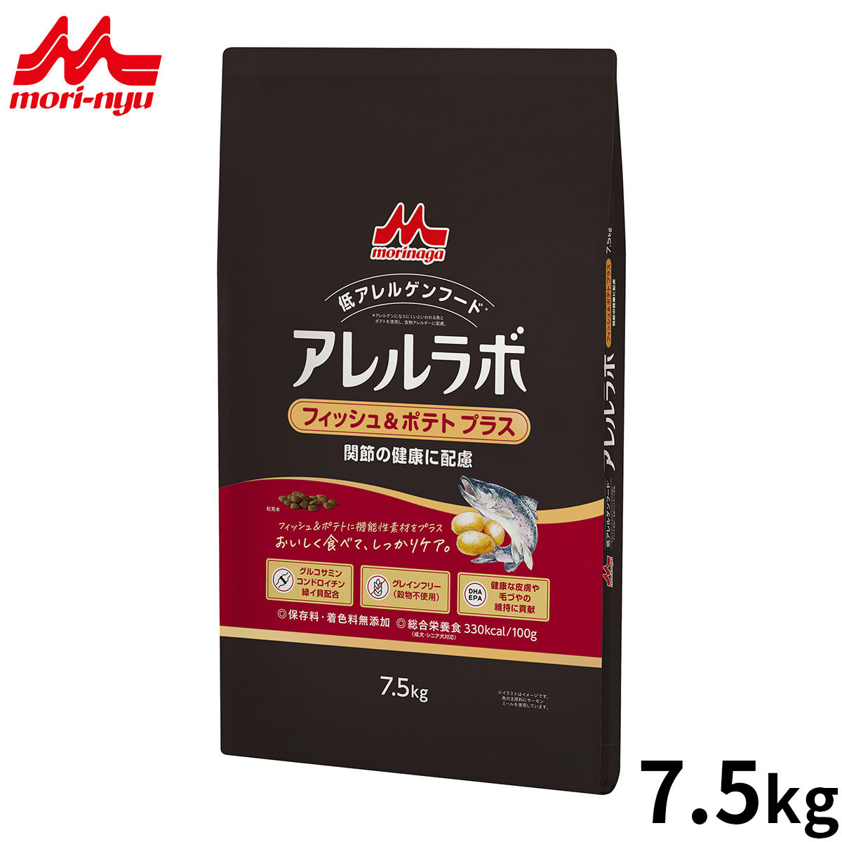 森乳サンワールド アレルラボ フィッシュ＆ポテト ドッグフード プラス 関節の健康に配慮 7.5kg