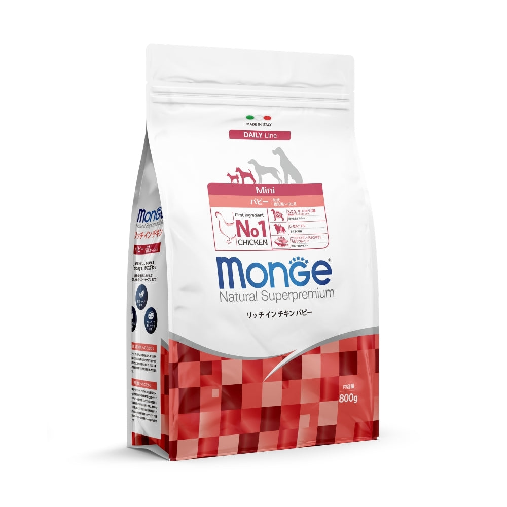 モンジュ ナチュラル スーパープレミアム Monge Natural Superpremium ドッグフード リッチインチキン パピー 子犬用 800g×20個